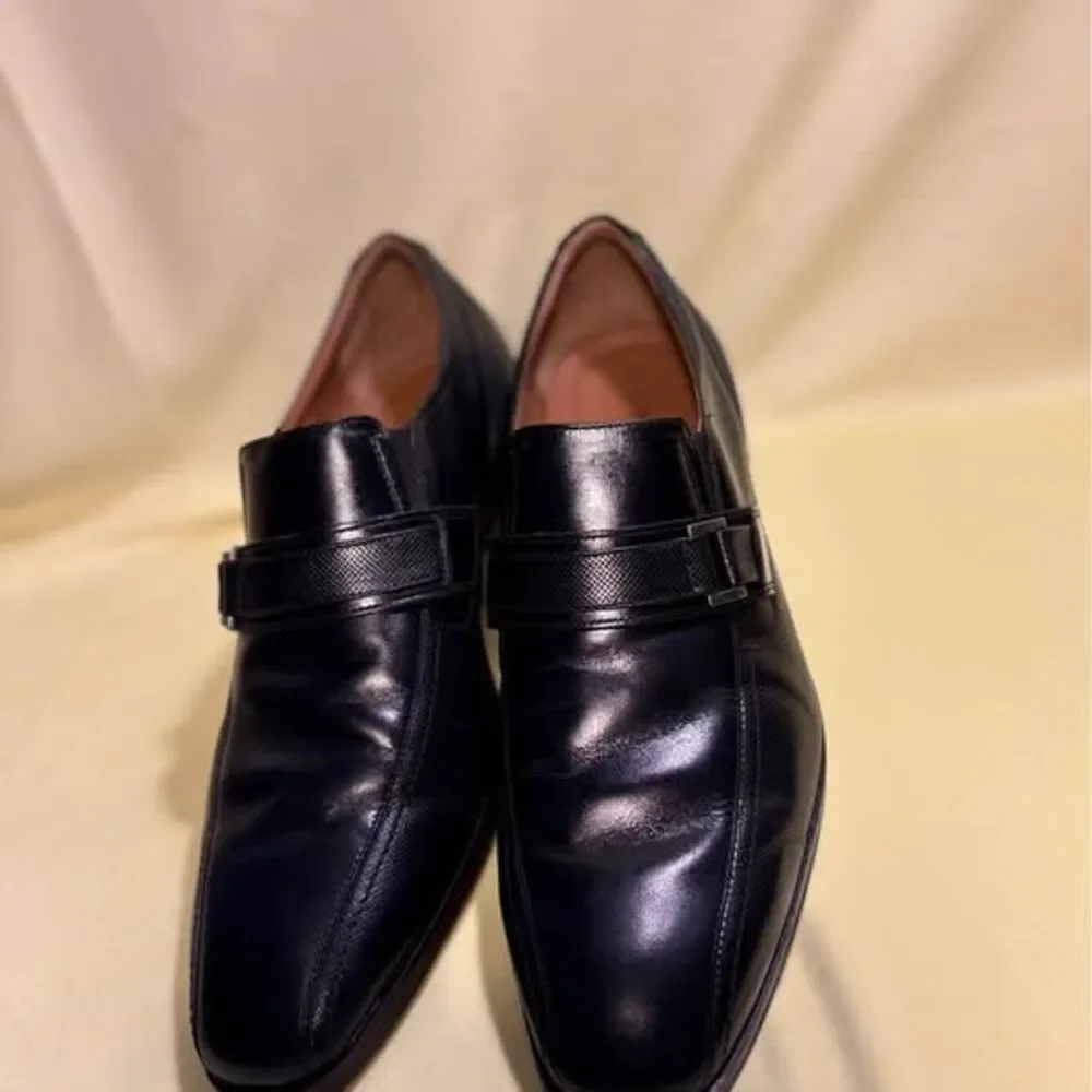 Domani by Johnston & Murphy Men's Black Leather Loafers - Size 10.5 - $30